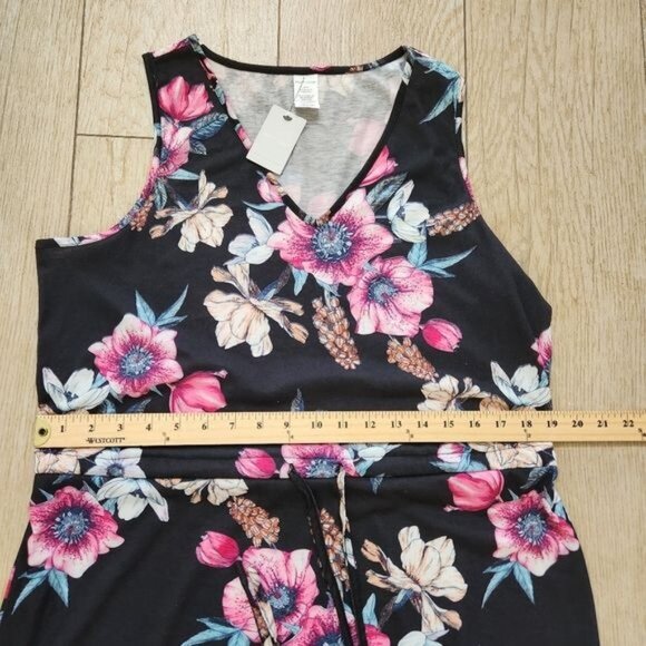 West Loop Women's Floral Printed Drawstring Dress size Large - Picture 7 of 10